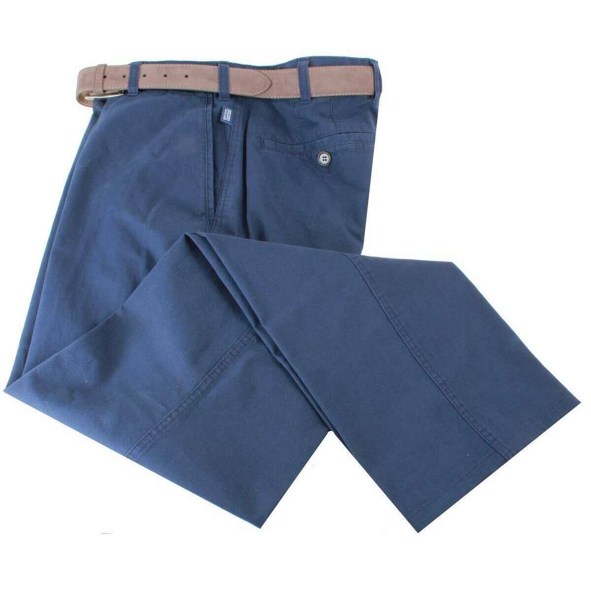 BRUHL Montana Nanotec Gabardine Stretch Chinos - Dark Blue - Image 3