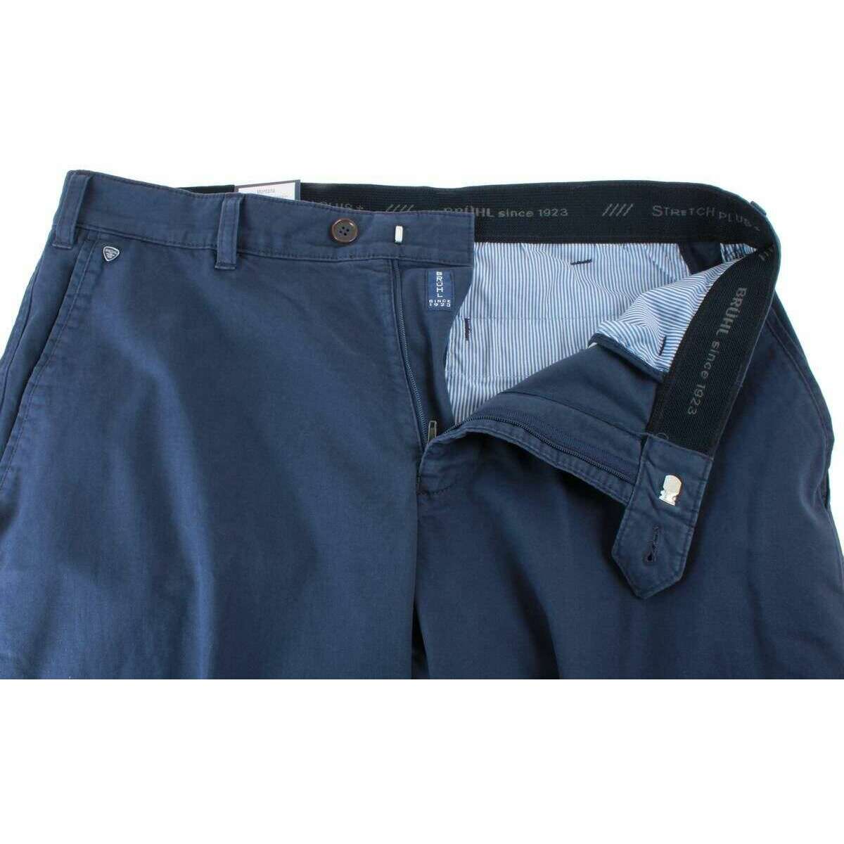 BRUHL Montana Nanotec Gabardine Stretch Chinos - Dark Blue - Image 4