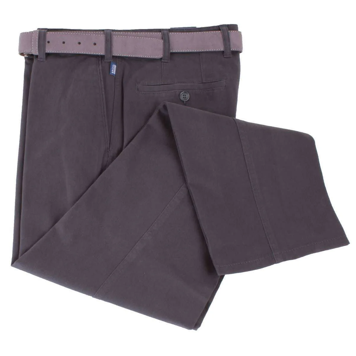 BRUHL Montana Pima Stretch Gabardine Autumn Weight Chinos - Anthracite Grey - Image 3