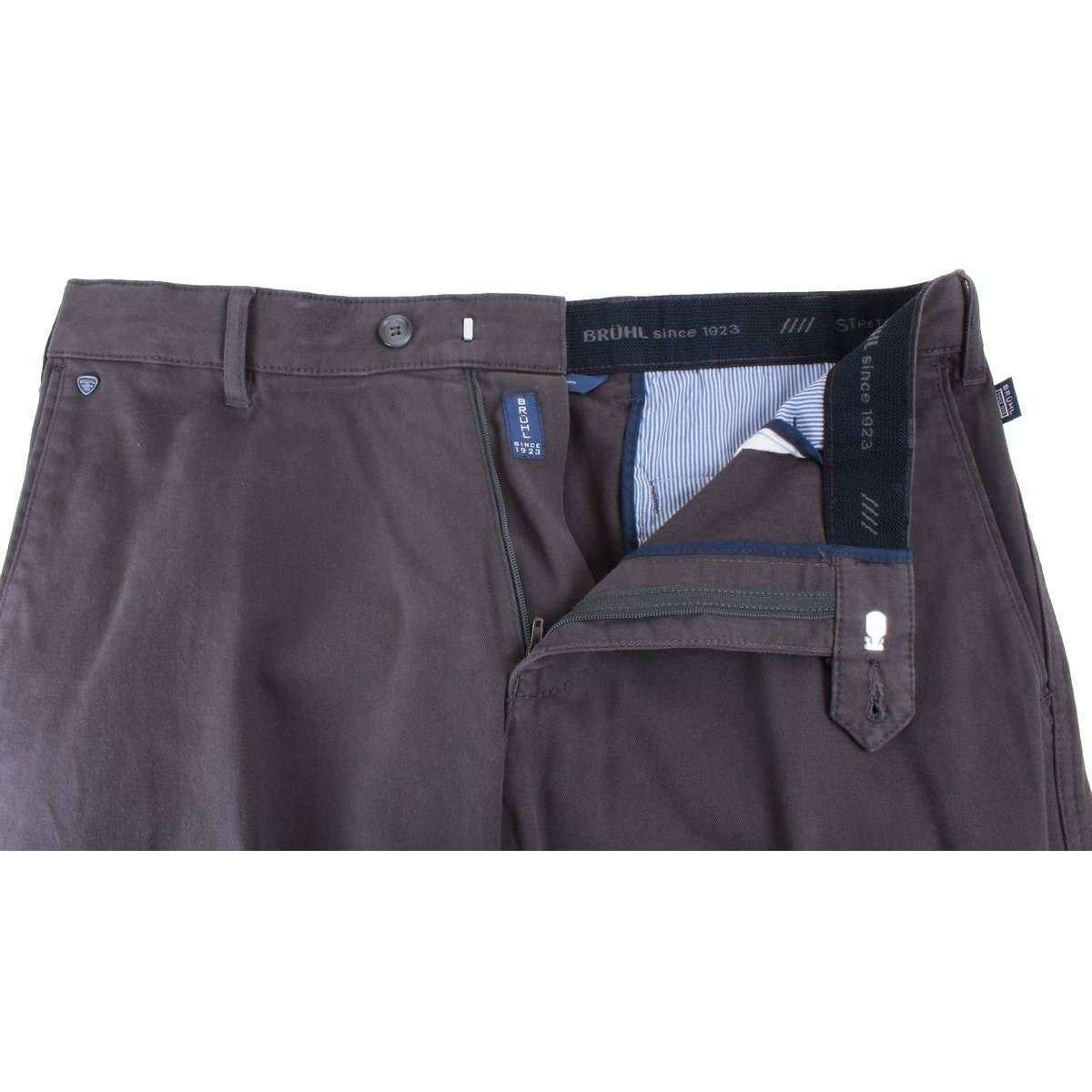 BRUHL Montana Pima Stretch Gabardine Autumn Weight Chinos - Anthracite Grey - Image 4