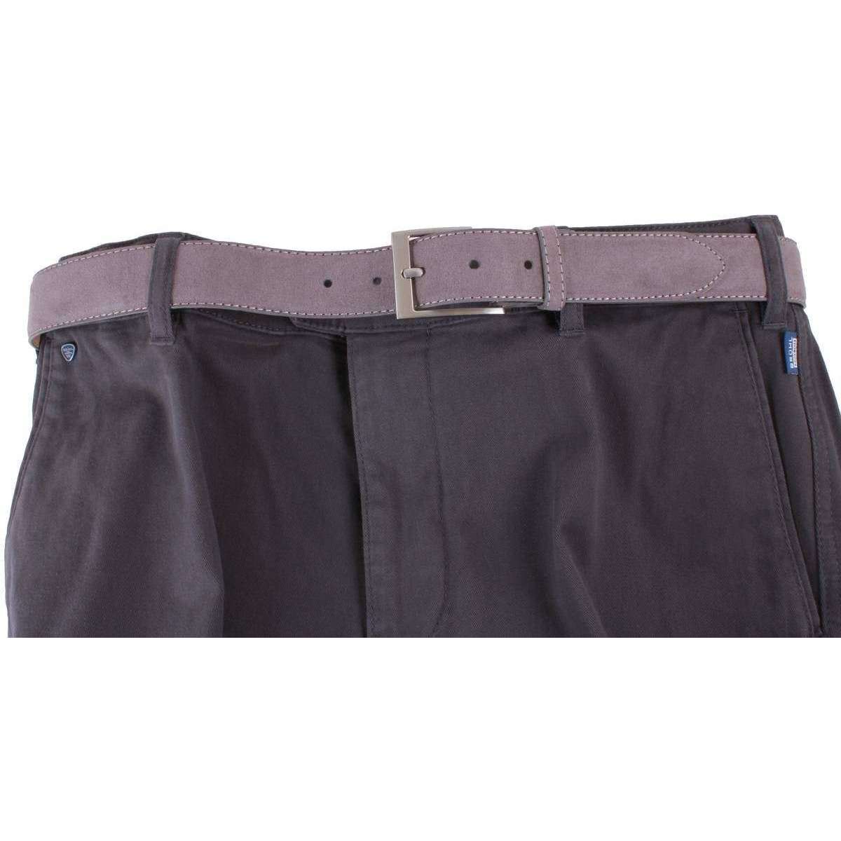 BRUHL Montana Pima Stretch Gabardine Autumn Weight Chinos - Anthracite Grey - Image 5