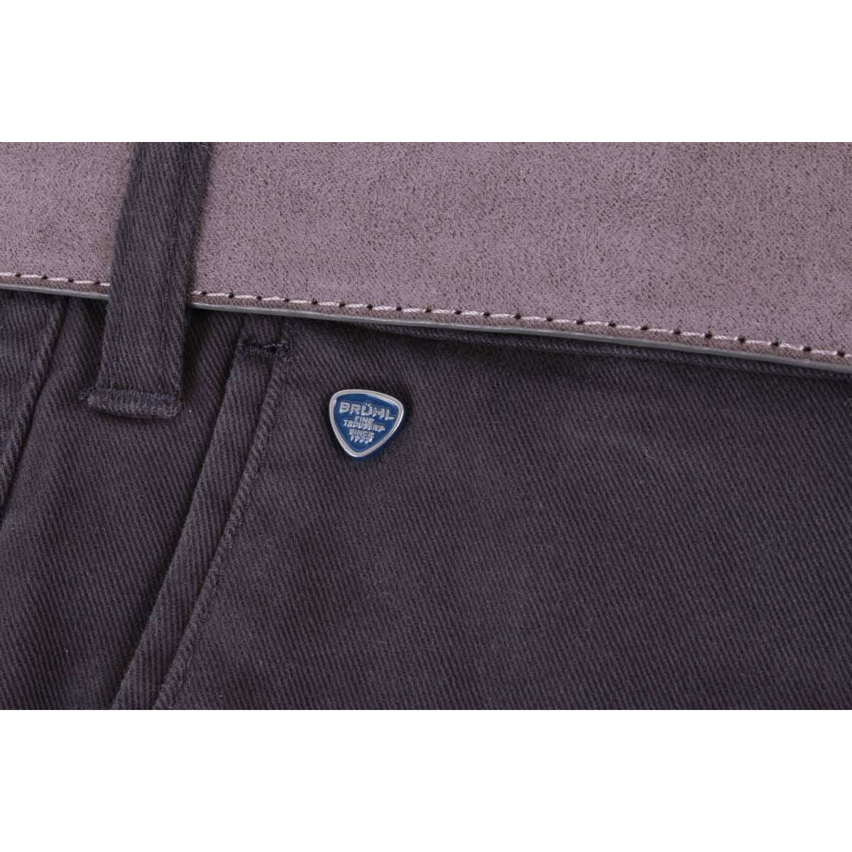 BRUHL Montana Pima Stretch Gabardine Autumn Weight Chinos - Anthracite Grey - Image 6