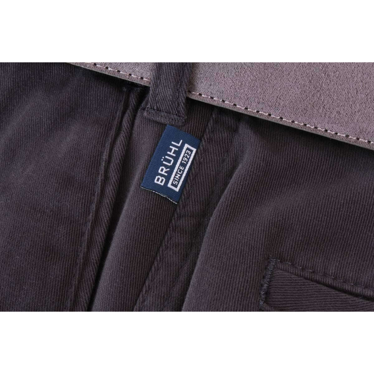 BRUHL Montana Pima Stretch Gabardine Autumn Weight Chinos - Anthracite Grey - Image 7