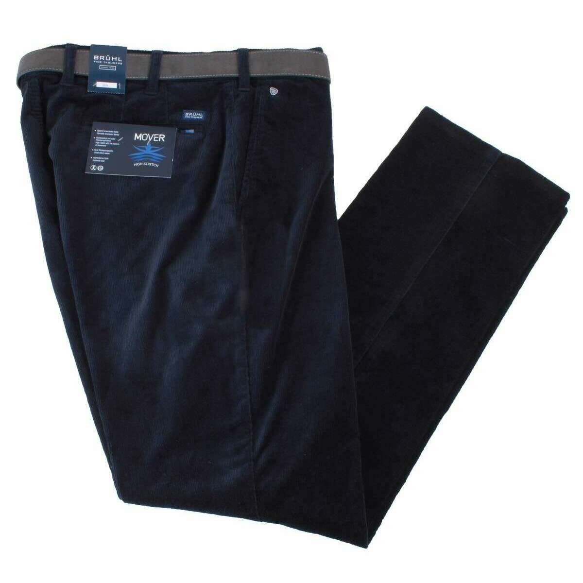 BRUHL Parma B Fine Cord Trousers - Blue - Image 2