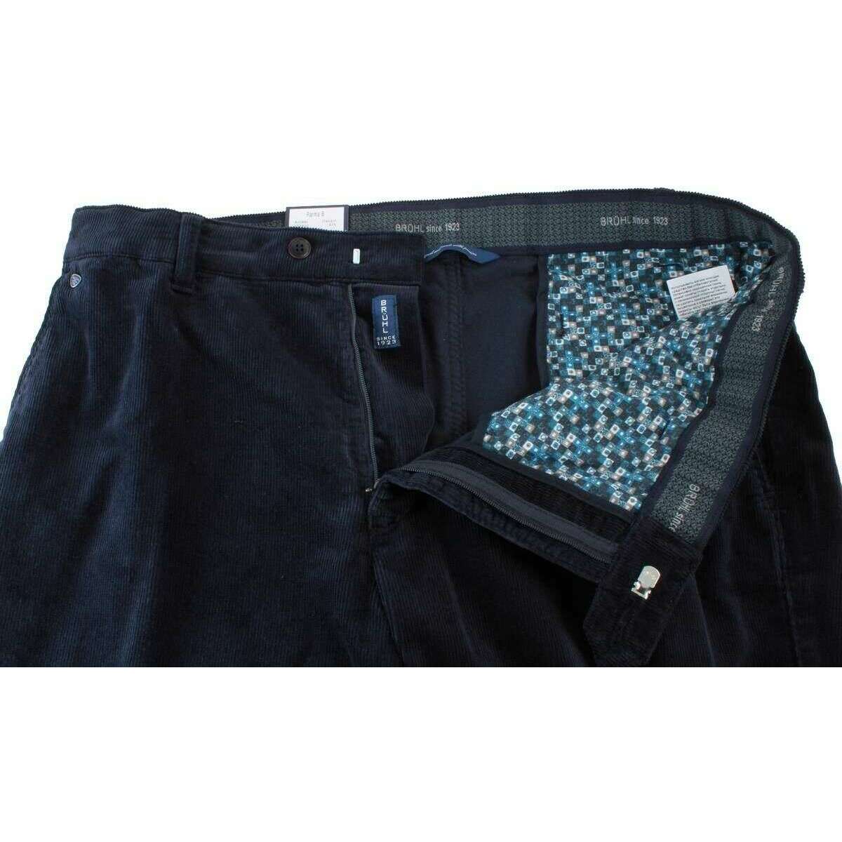 BRUHL Parma B Fine Cord Trousers - Blue - Image 4