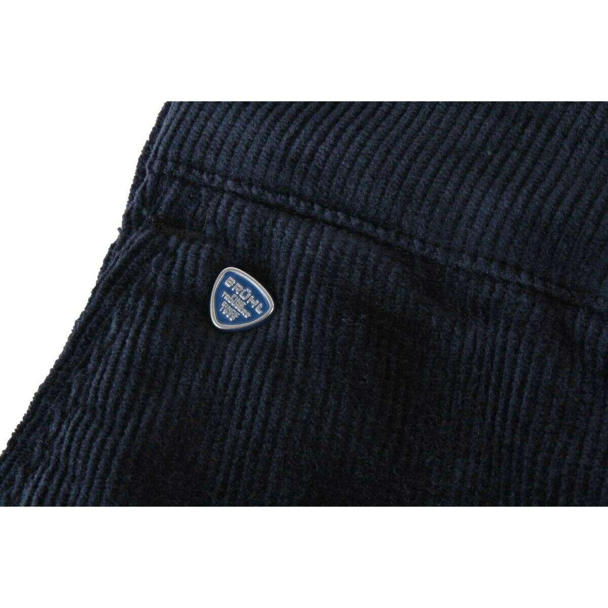 BRUHL Parma B Fine Cord Trousers - Blue - Image 7