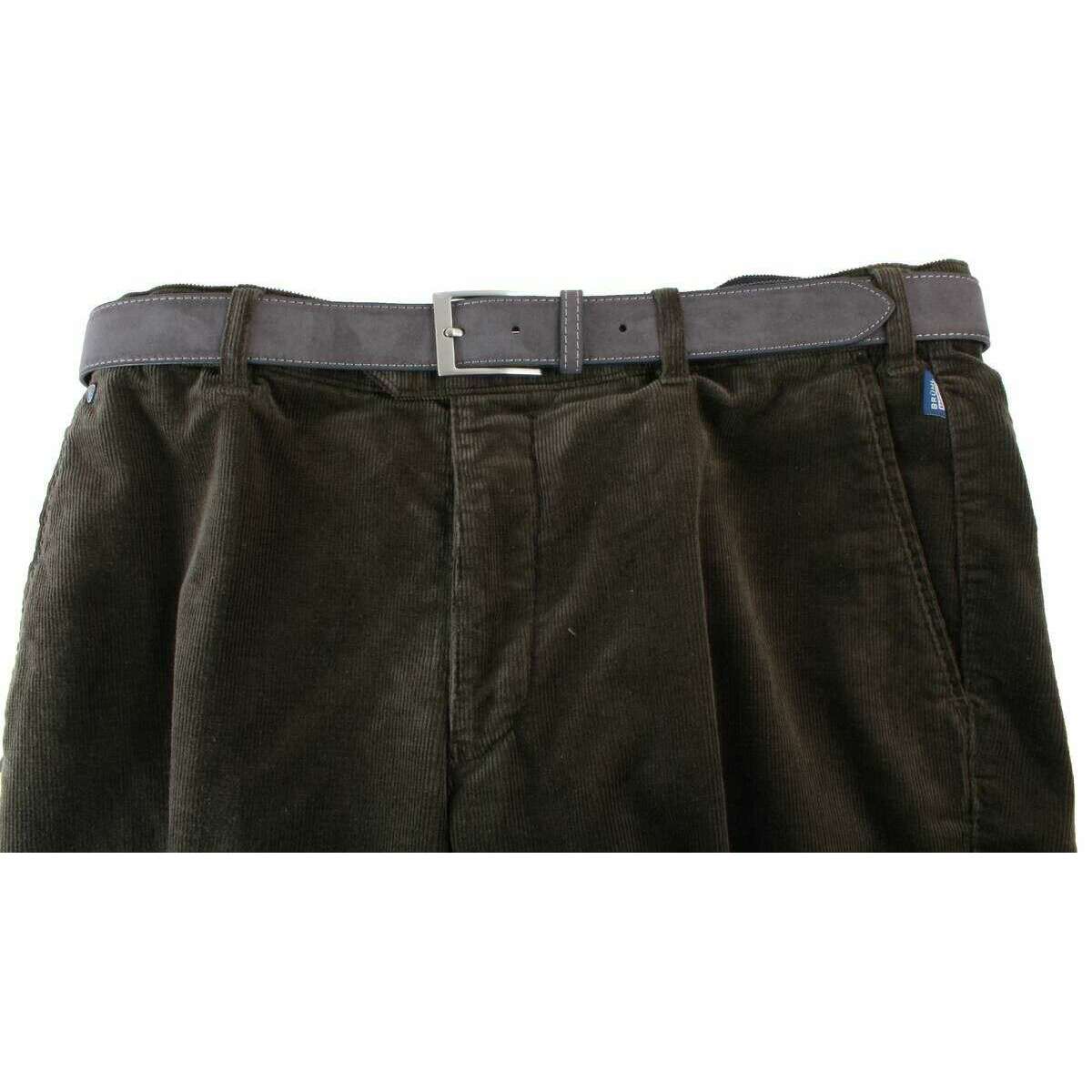 BRUHL Parma B Fine Cord Trousers - Khaki Green - Image 5