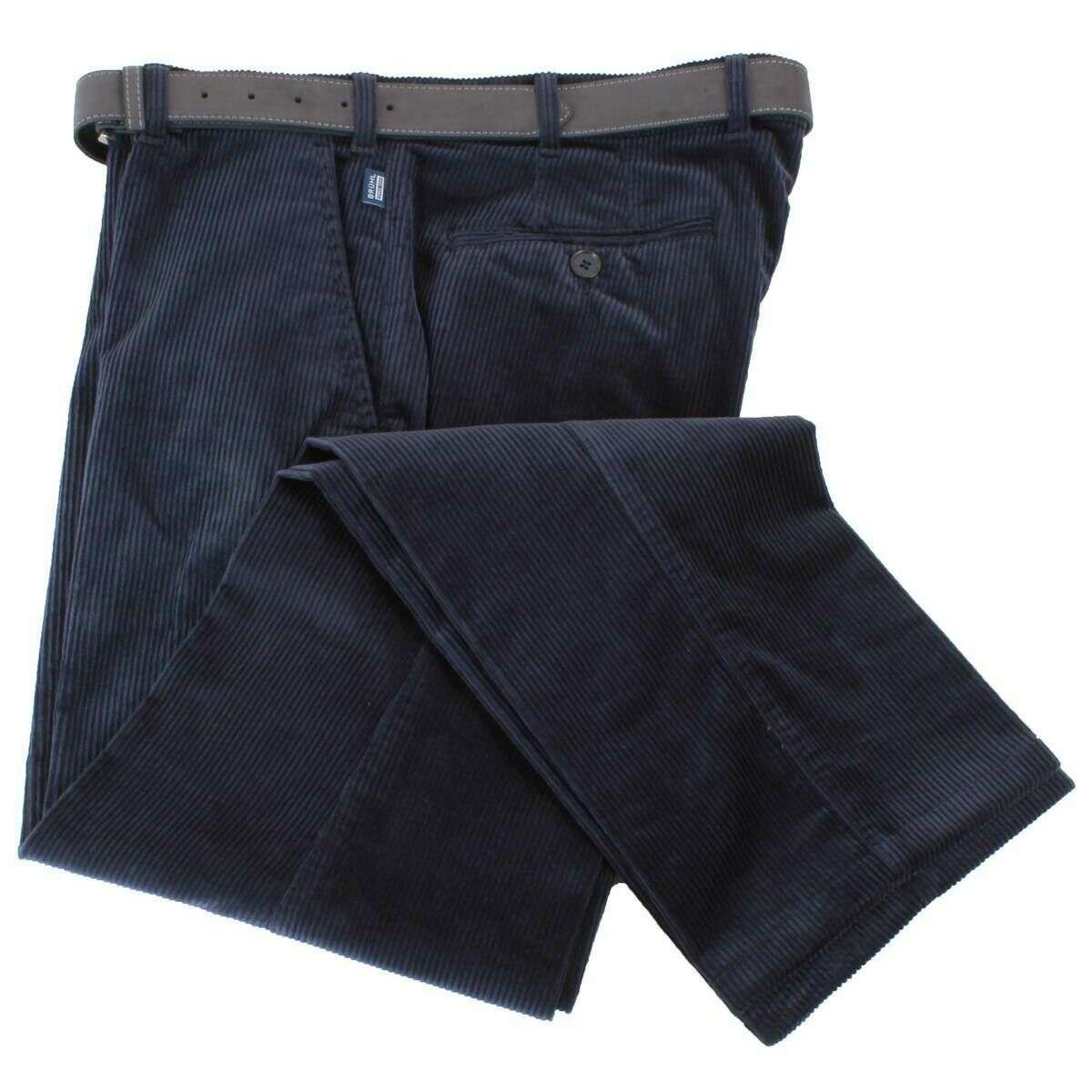 BRUHL Parma B Genua Cord Trousers - Marine Navy - Image 3
