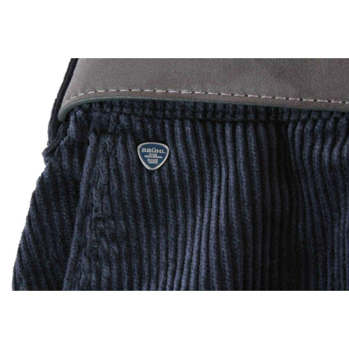 BRUHL Parma B Genua Cord Trousers - Marine Navy - Image 7