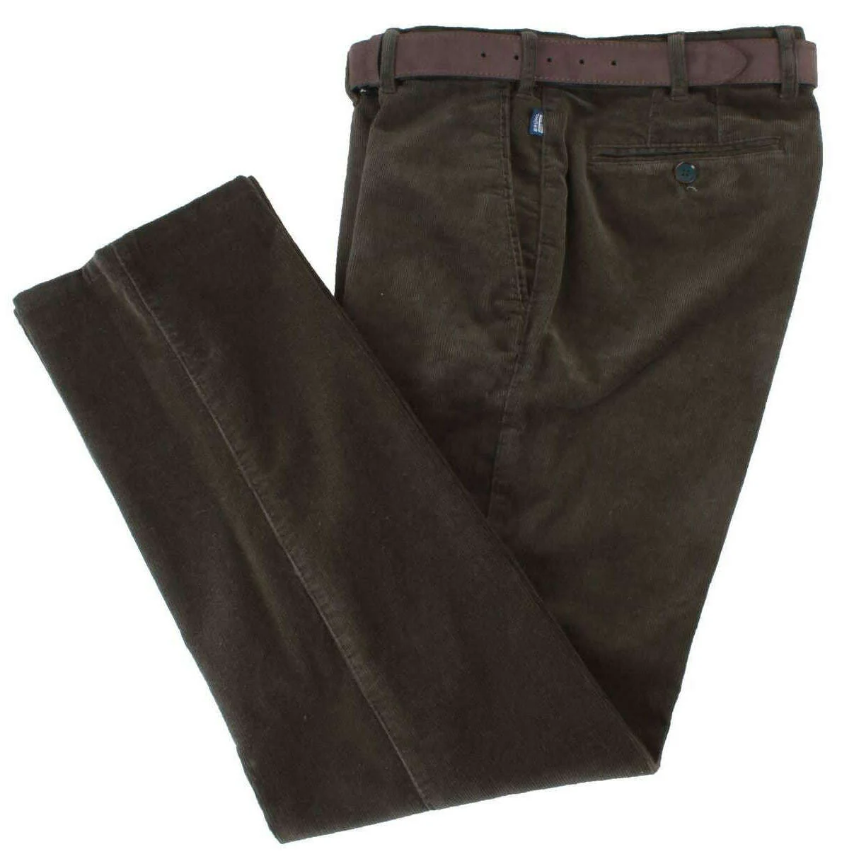 BRUHL Parma B Giza Cotton Fine Cord Trousers - Dark Green