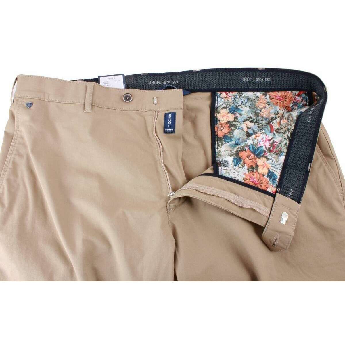 BRUHL Parma B Mover High Stretch Chinos - Dark Beige - Image 4