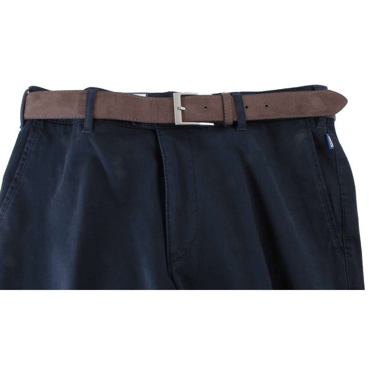 BRUHL Parma B Mover High Stretch Peached Chinos - Marine Navy - Image 4