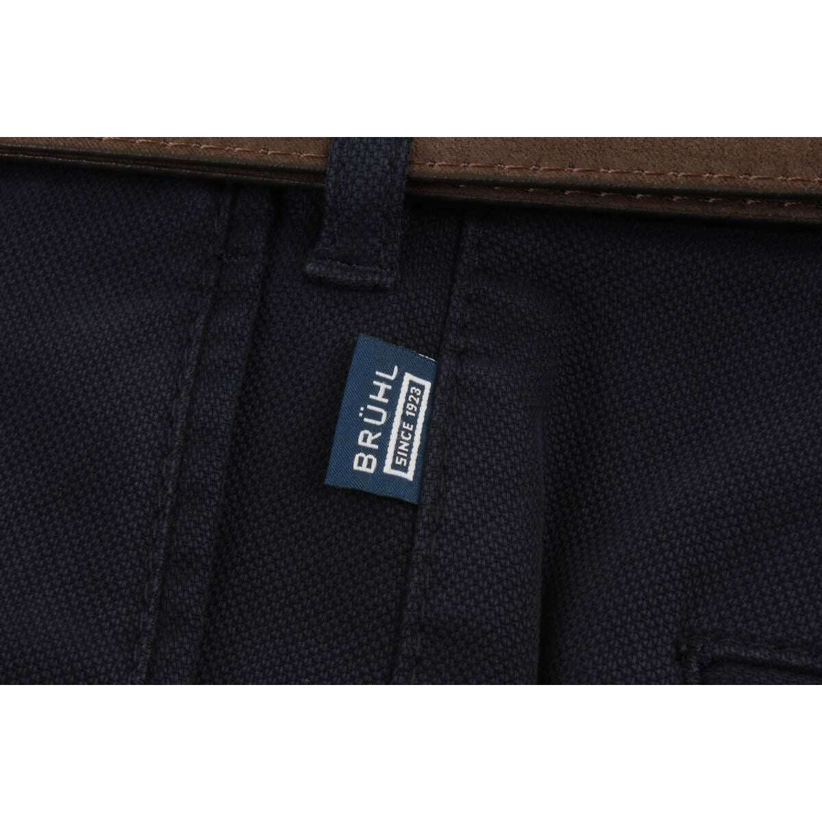 BRUHL Parma B Mover High Stretch Peached Chinos - Marine Navy - Image 6