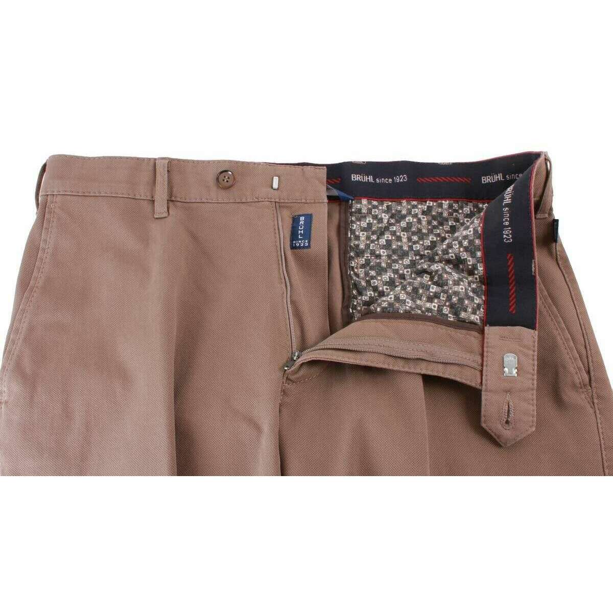 BRUHL Parma B Mover High Stretch Peached Chinos - Putty Brown - Image 5