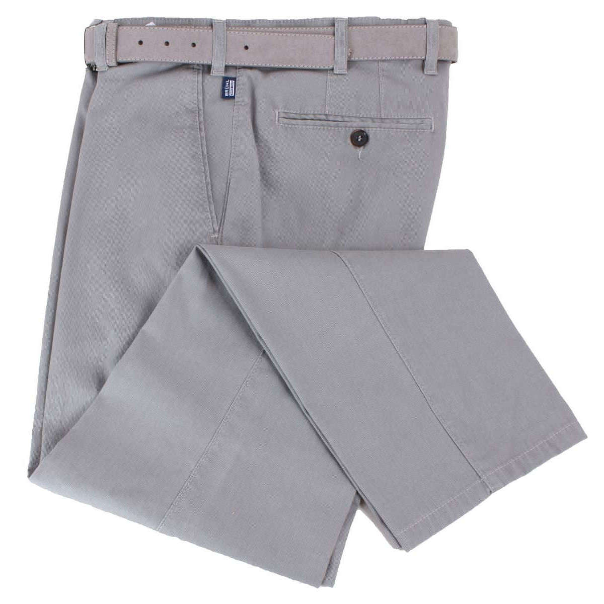 BRUHL Parma B Textured Cotton Chinos - Grey - Image 3
