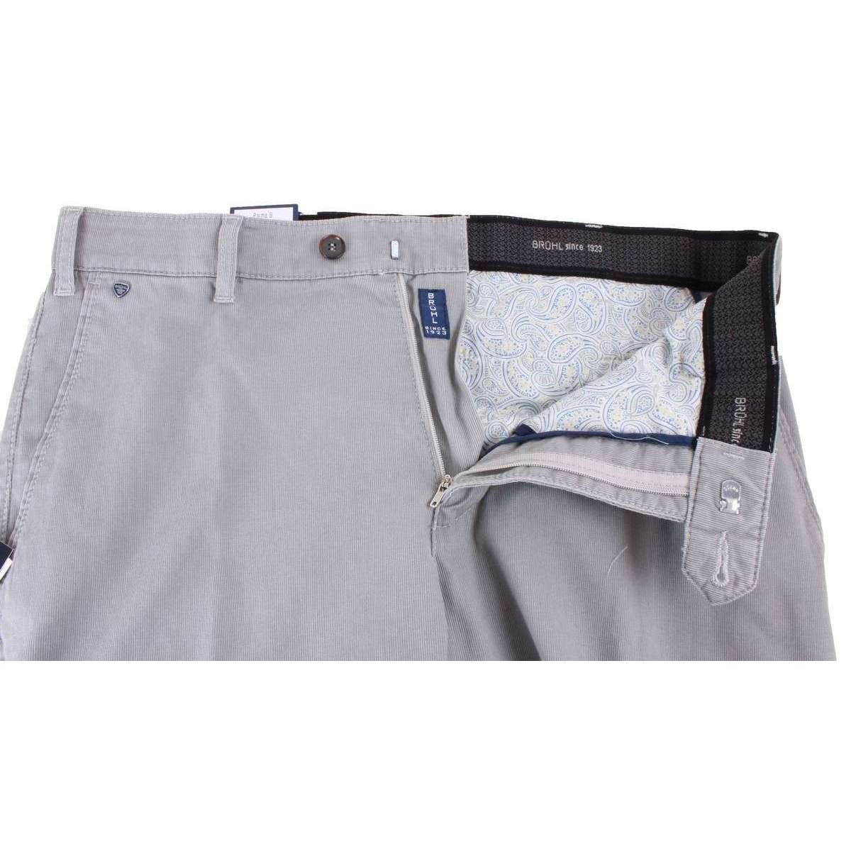 BRUHL Parma B Textured Cotton Chinos - Grey - Image 4
