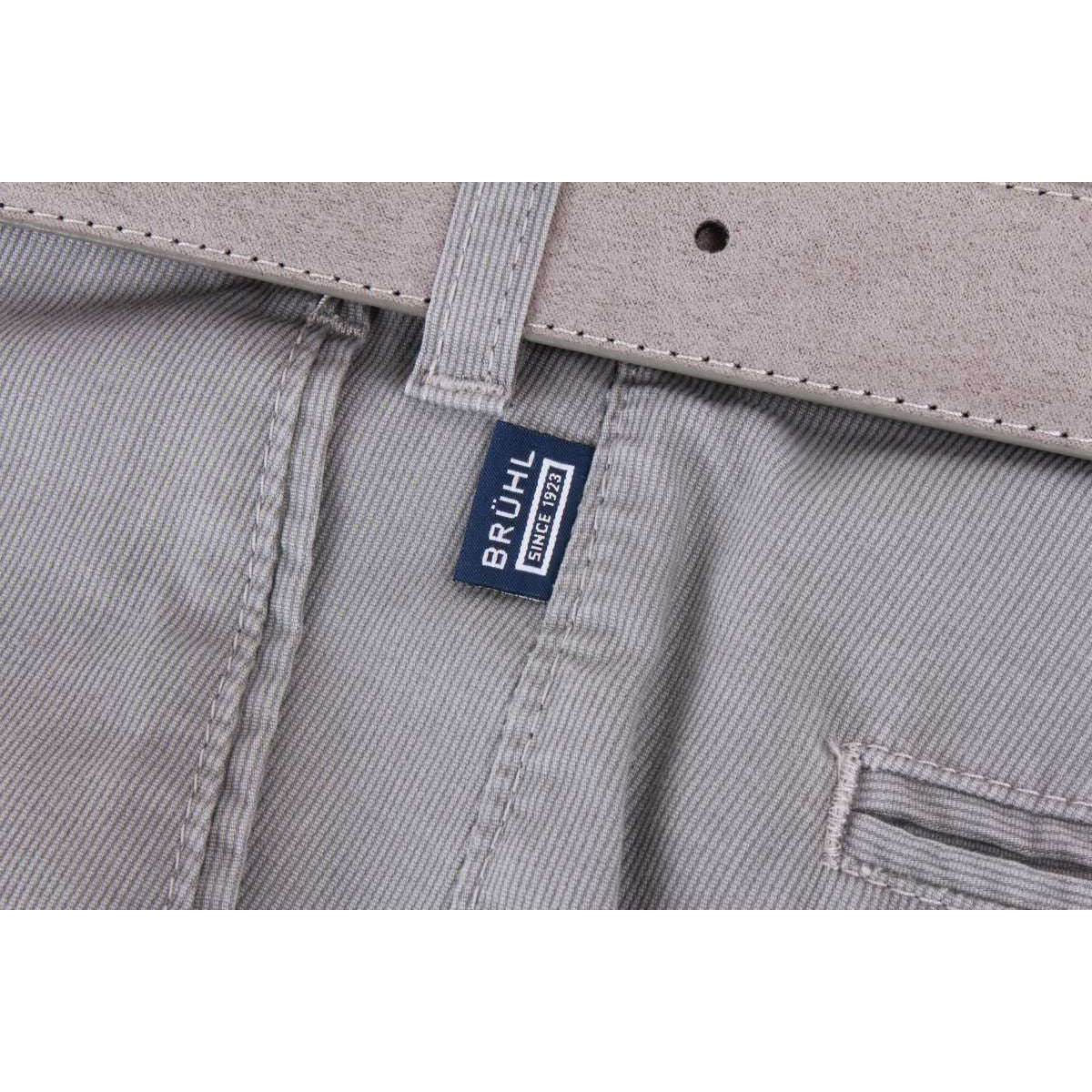 BRUHL Parma B Textured Cotton Chinos - Grey - Image 7