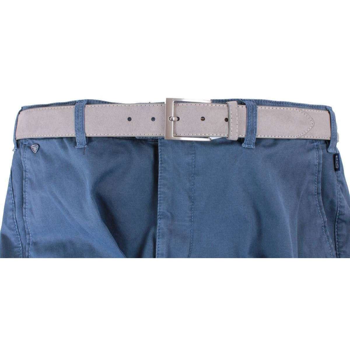 BRUHL Parma B Textured Cotton Chinos - Marine Navy - Image 5