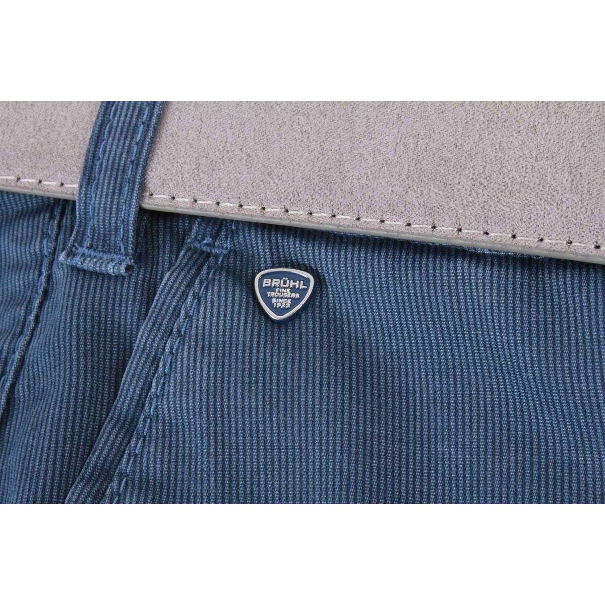 BRUHL Parma B Textured Cotton Chinos - Marine Navy - Image 6