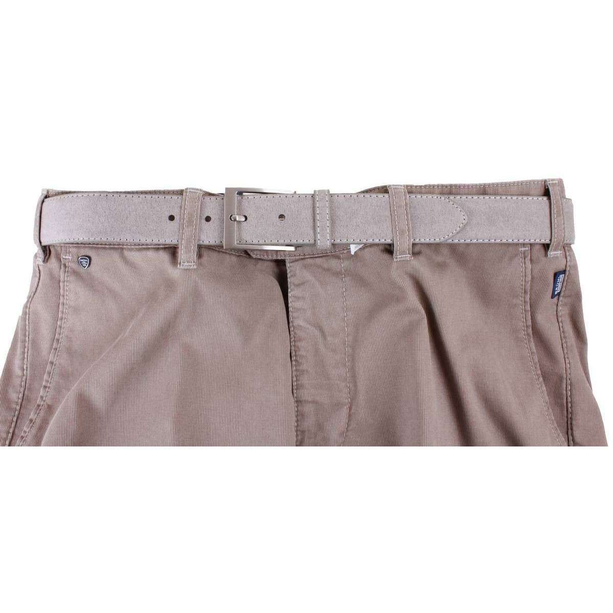 BRUHL Parma B Textured Cotton Chinos - Maroon Brown - Image 5