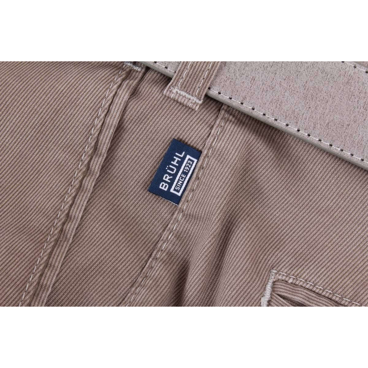 BRUHL Parma B Textured Cotton Chinos - Maroon Brown - Image 7