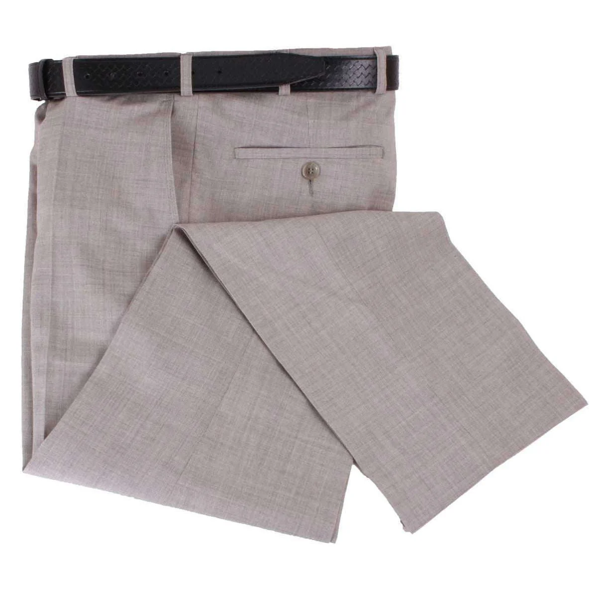 BRUHL Robert Lightweight Wool Mix Smart Trousers - Putty Beige - Image 3