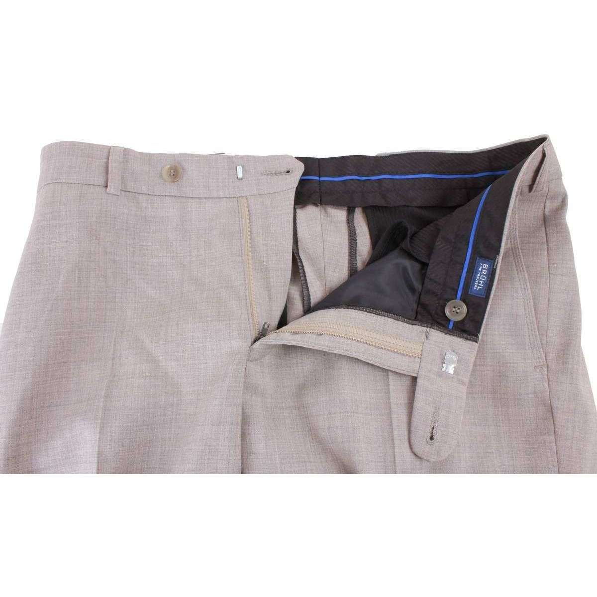 BRUHL Robert Lightweight Wool Mix Smart Trousers - Putty Beige - Image 4
