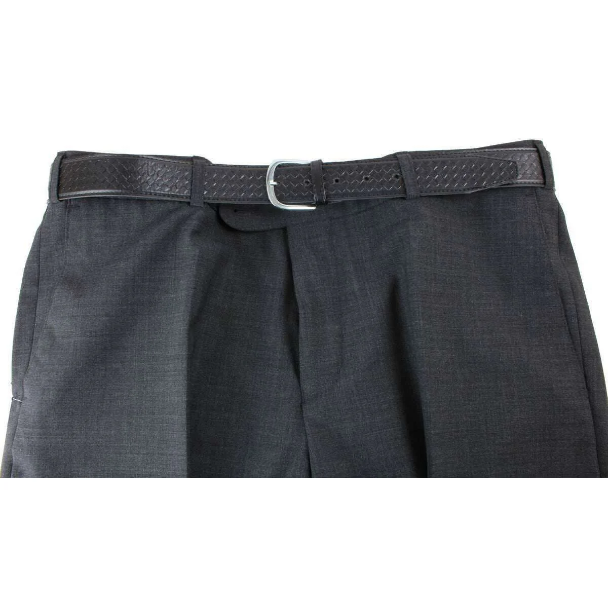 BRUHL Steward Classic Plain Front Wool Mix Trousers - Dark Grey - Image 5