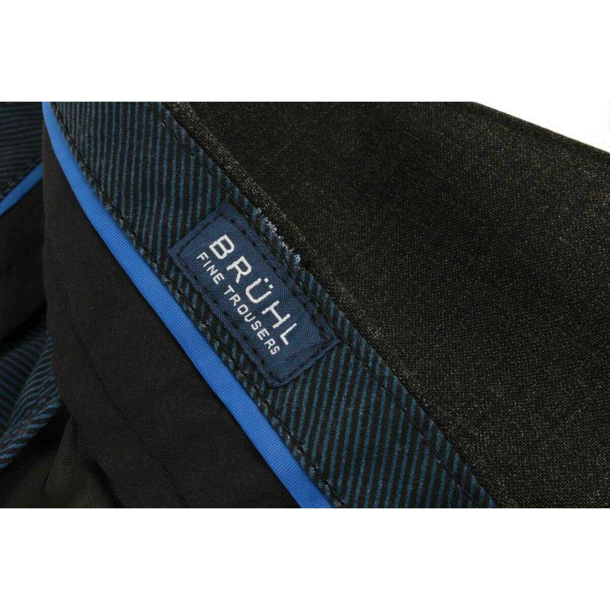 BRUHL Steward Classic Plain Front Wool Mix Trousers - Dark Grey - Image 6