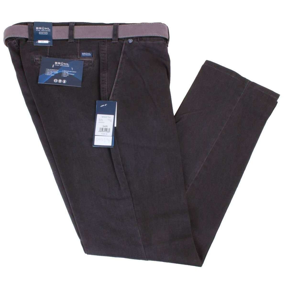 BRUHL Venice B Turn Autumn Weight Chinos - Anthracite Grey - Image 2