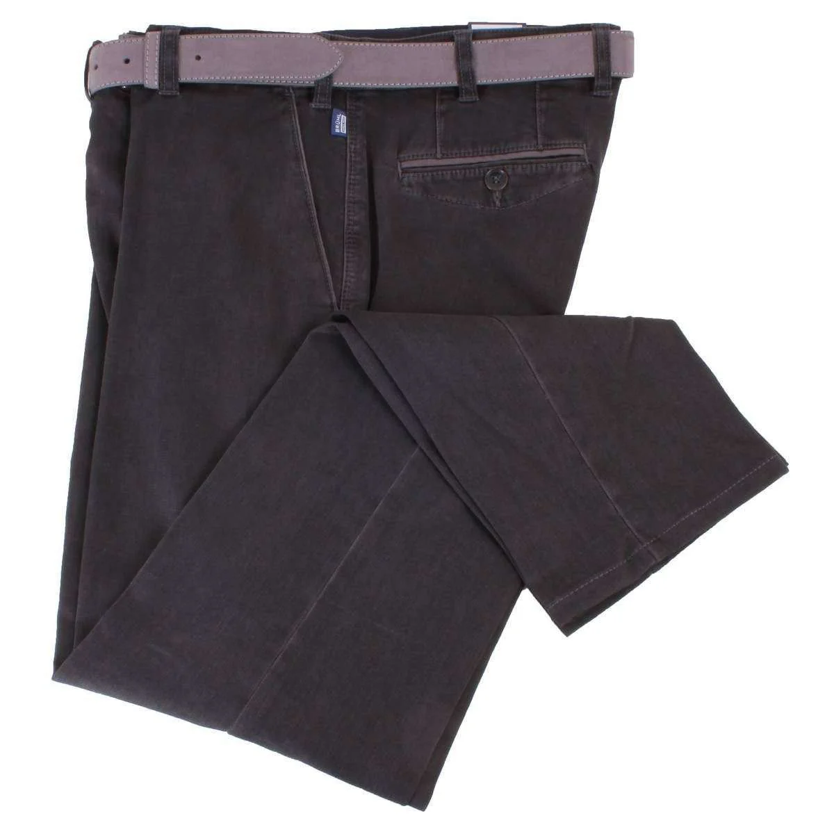 BRUHL Venice B Turn Autumn Weight Chinos - Anthracite Grey - Image 3
