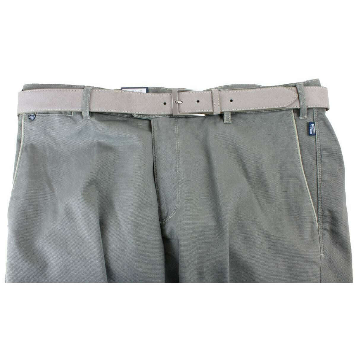 BRUHL Venice B Turn DO Micro Peach Mover High Stretch Chinos - Olive - Image 5
