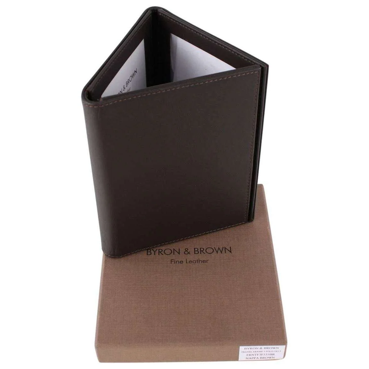 Byron and Brown 3 Fold Travel Frame 5 x 3.5 - Brown - Image 5