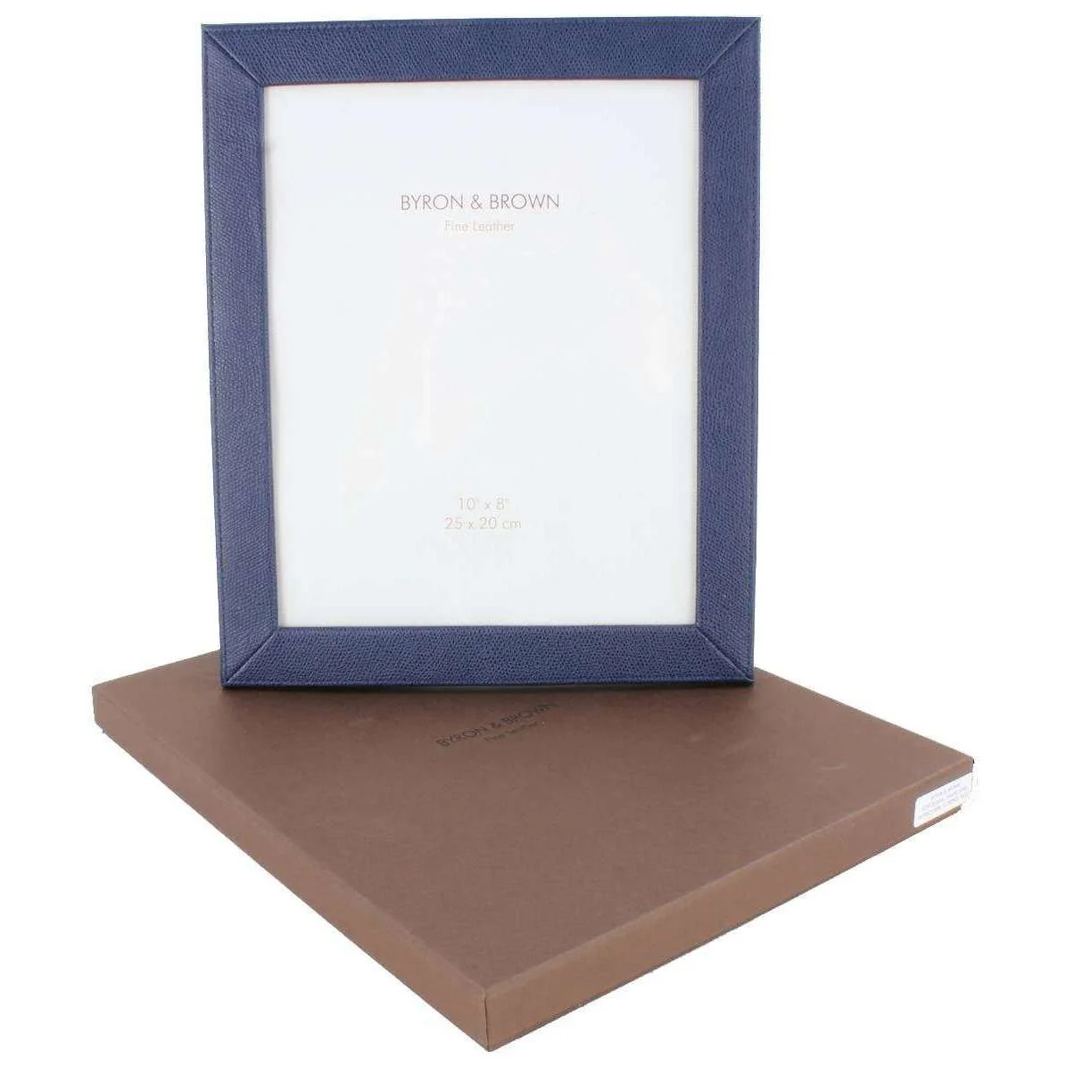 Byron and Brown Florence Slim Classic Leather Photo Frame 10x8 - Blue - Image 5