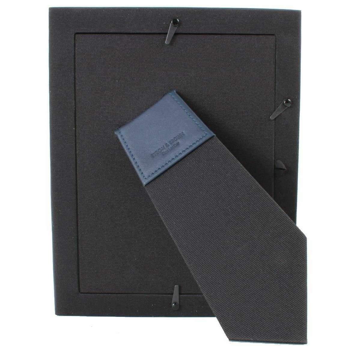 Byron and Brown Slim Classic Nappa Leather 8 x 6 Photo Frame - Dark Blue - Image 2