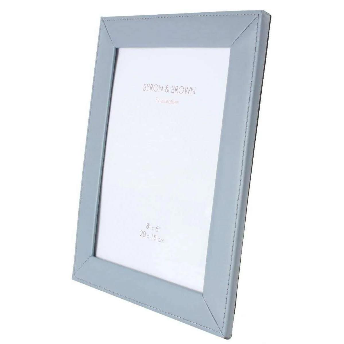 Byron and Brown Slim Classic Nappa Leather 8 x 6 Photo Frame - Powder Blue - Image 3
