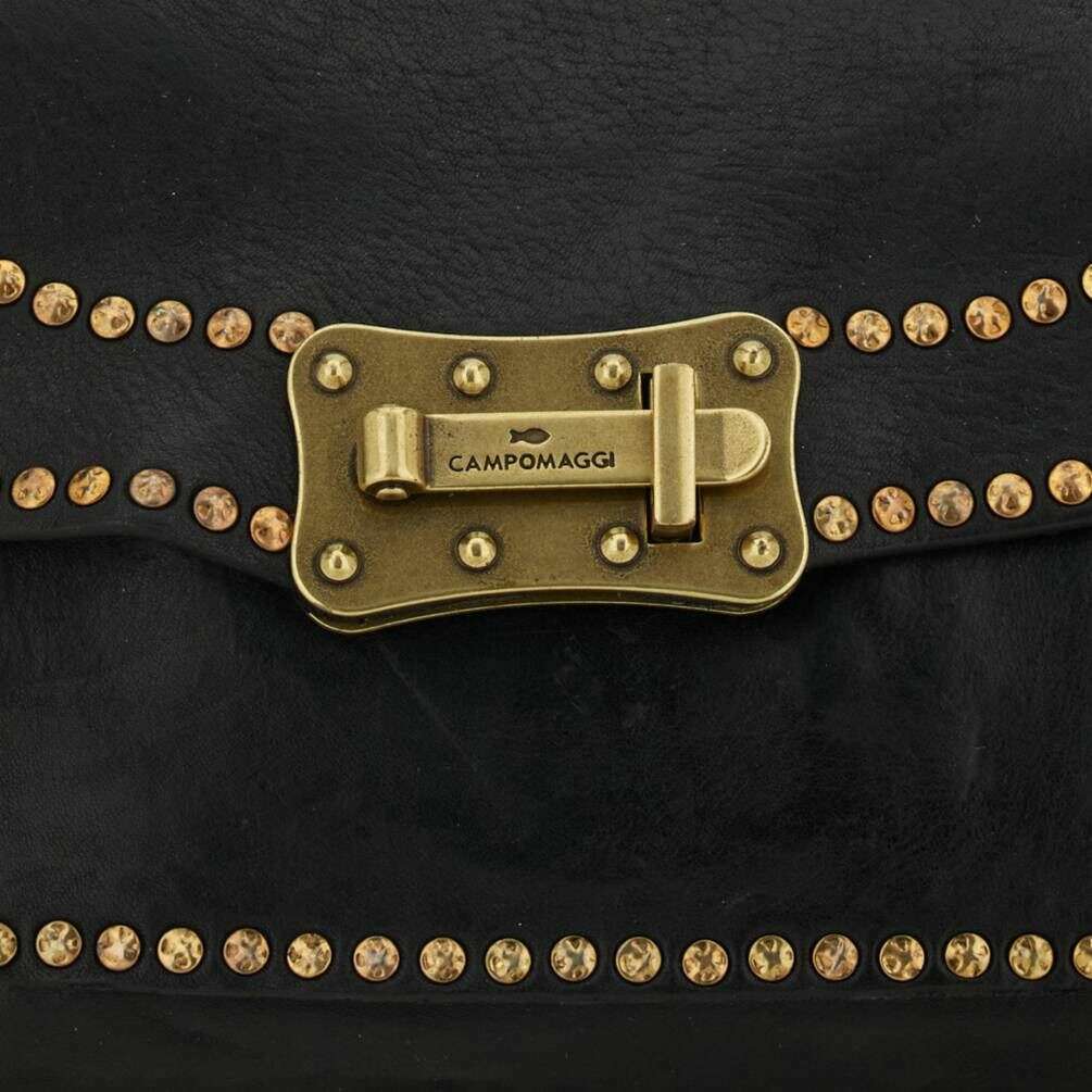 Campomaggi Agnese Stud Crossbody Bag - Black - Image 5