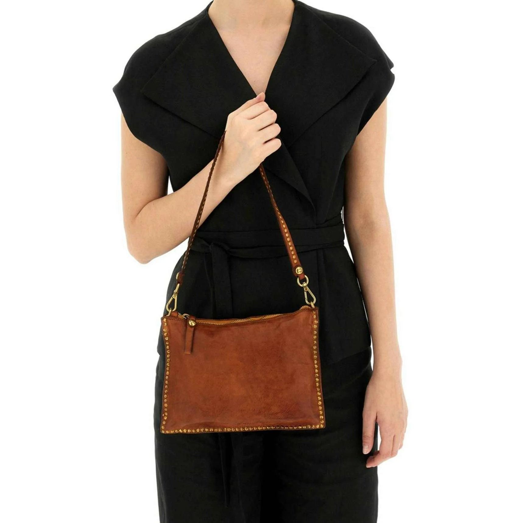 Campomaggi Kura Eva Crossbody Bag - Cognac Tan - Image 5