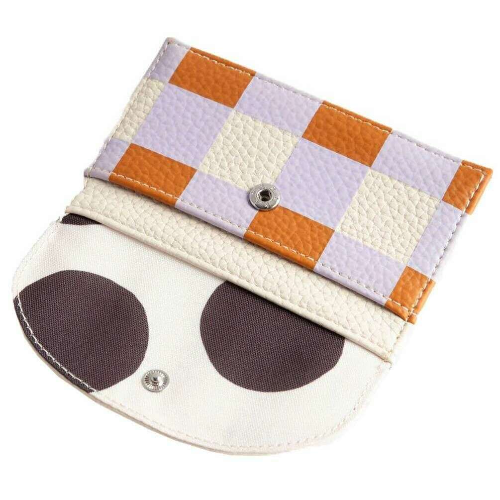 Caroline Gardner Check Cardholder Coin Purse - Pink/White/Orange - Image 4