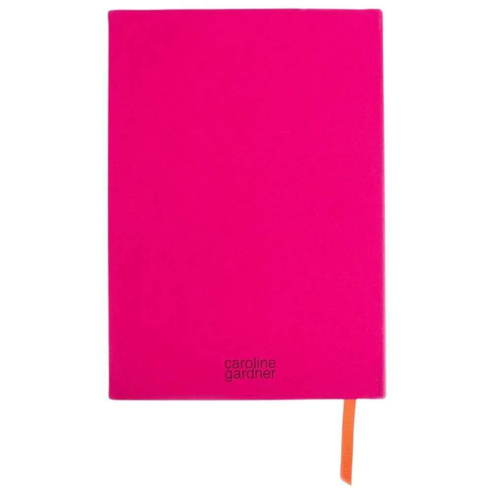 Caroline Gardner Heart A5 Hardback Notebook - Fuchsia Pink - Image 3