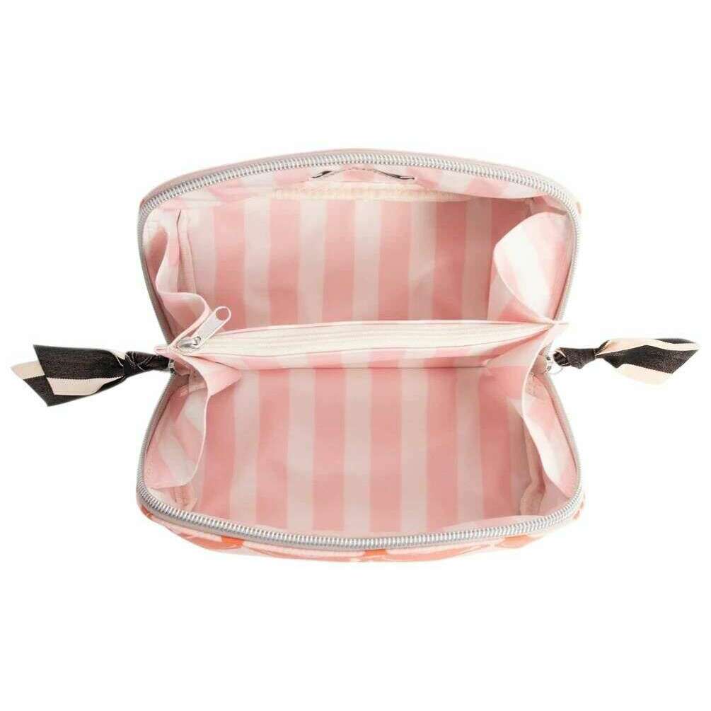 Caroline Gardner Linked Hearts Diagonal Wash Bag - Pink - Image 2