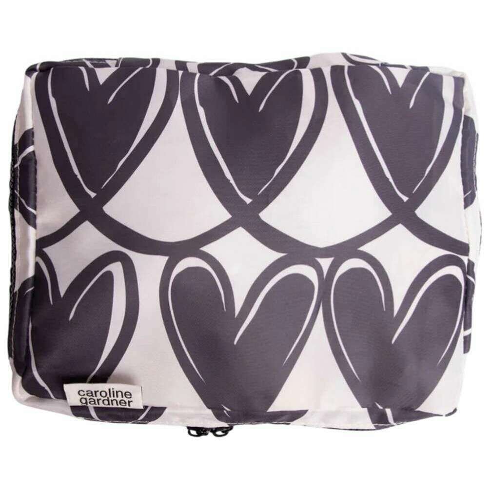 Caroline Gardner Mono Linked Hearts and Stripe Set of 3 Small Packing Cubes - Black/Blue/Pink - Image 2
