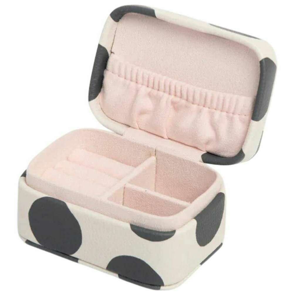 Caroline Gardner Mono Spot Mini Jewellery Box - Black/Cream