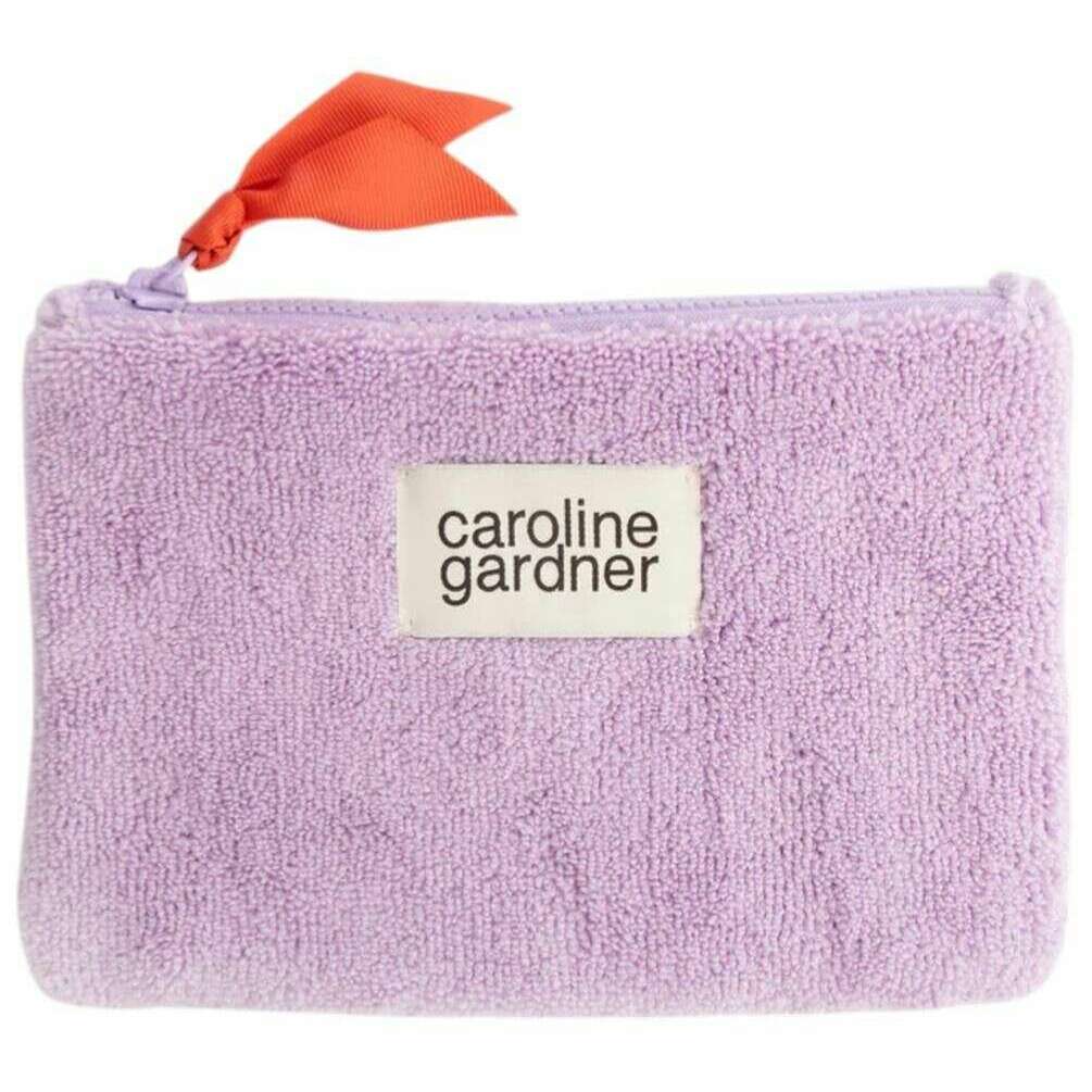 Caroline Gardner Towelling Zip Pouch - Lilac