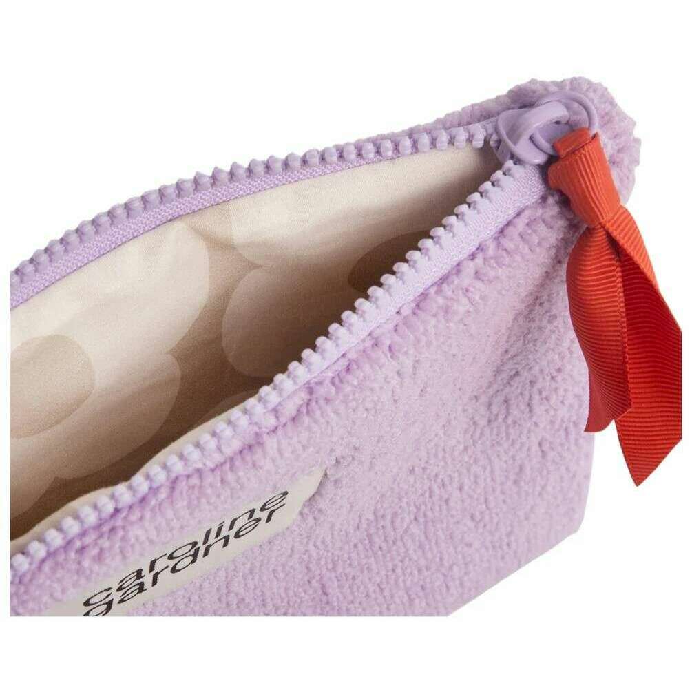 Caroline Gardner Towelling Zip Pouch - Lilac - Image 3