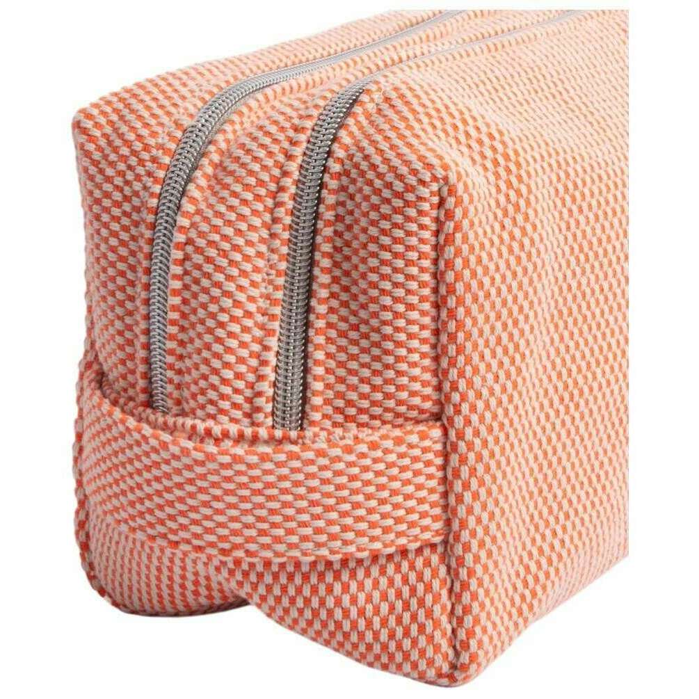 Caroline Gardner Woven Large Travel Wash Bag - Orange - Image 3
