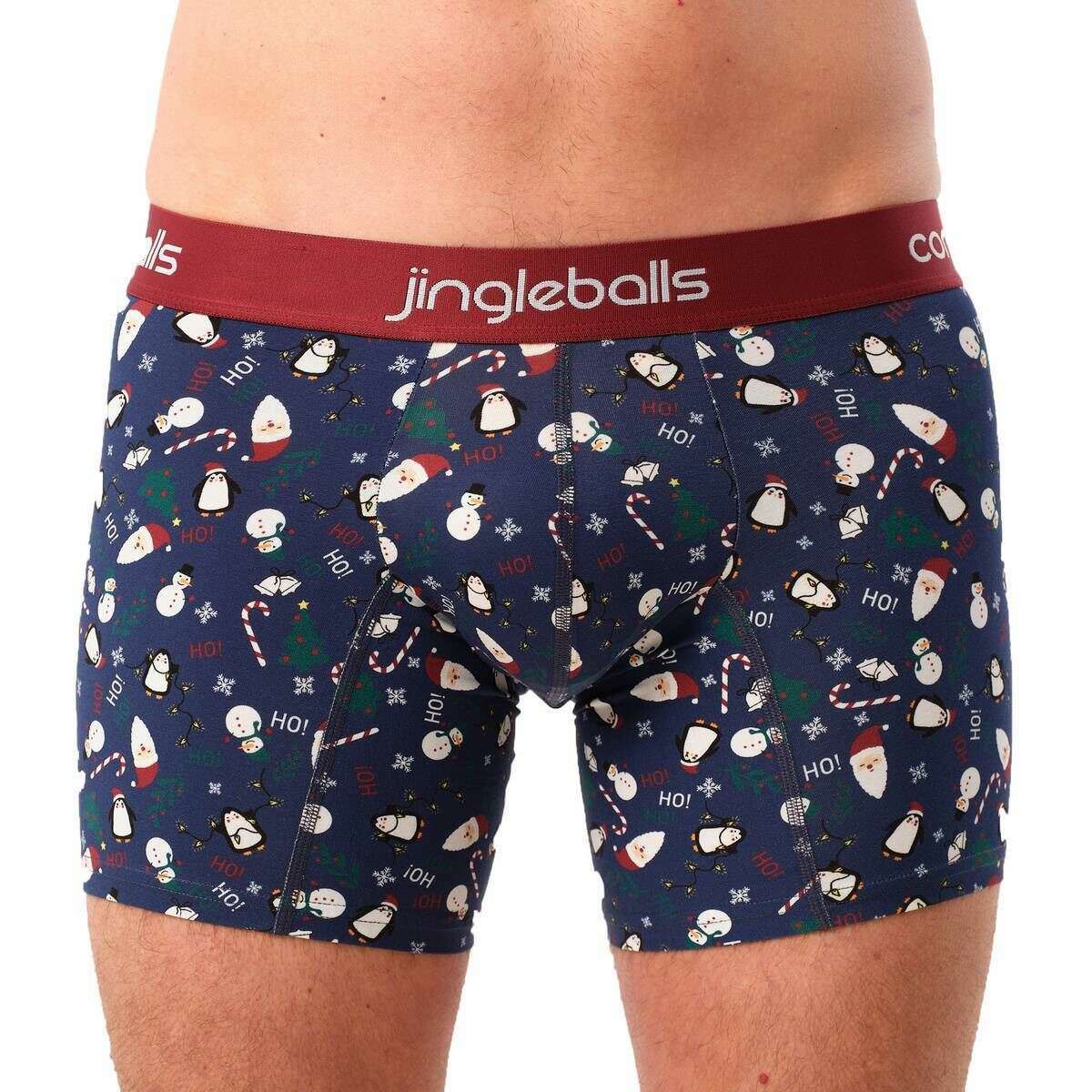 Comfyballs Cotton Long Boxer - Christmas Blue - Image 2