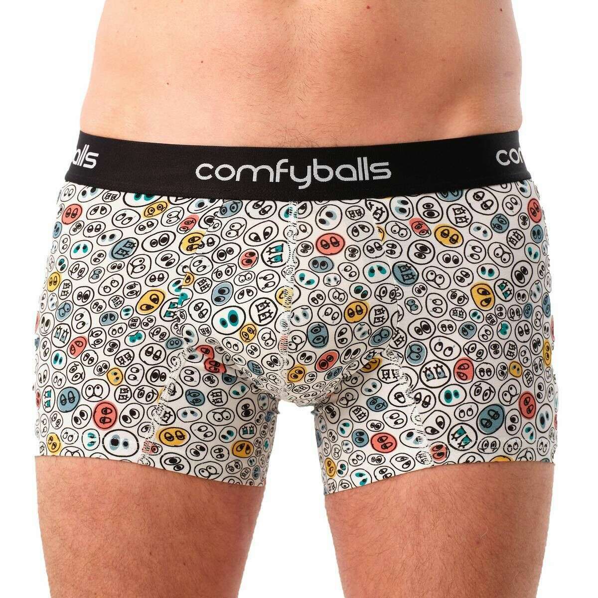 Comfyballs Cotton Regular Boxer - Smiley White - Image 2