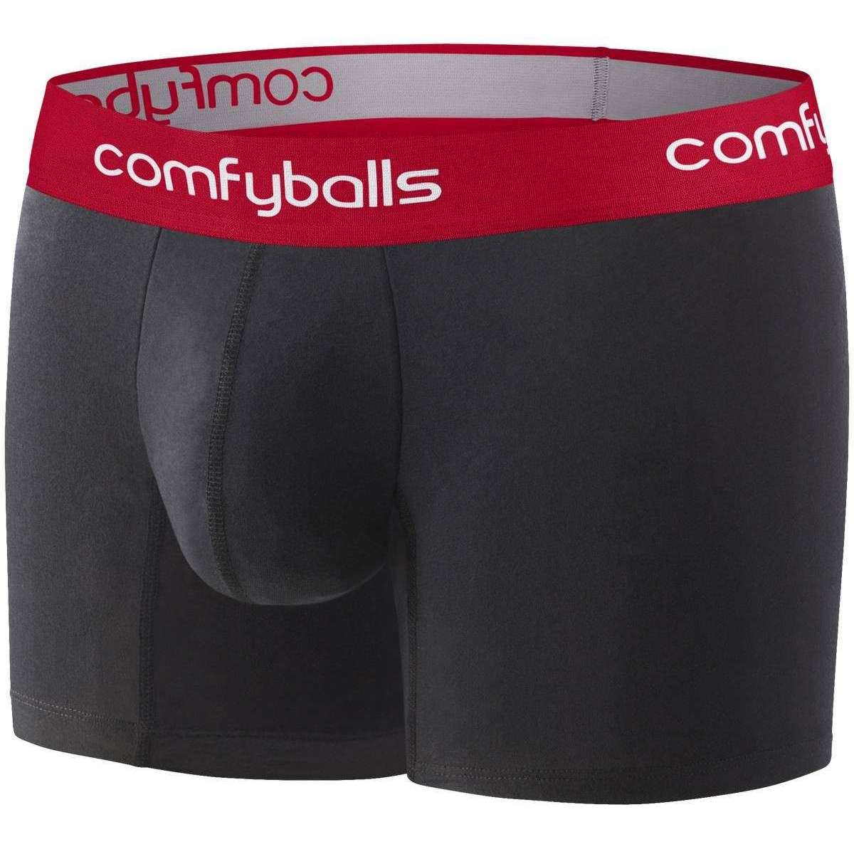 Comfyballs Long Boxers - Black/Red - Image 3