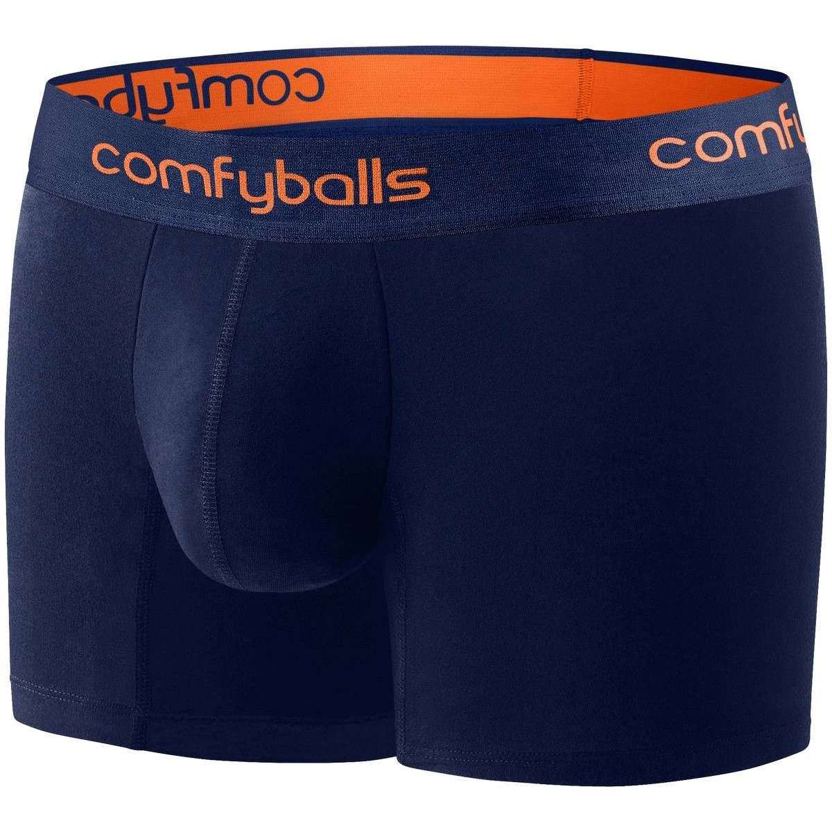 Comfyballs Long Boxers - Navy/Tangerine - Image 3